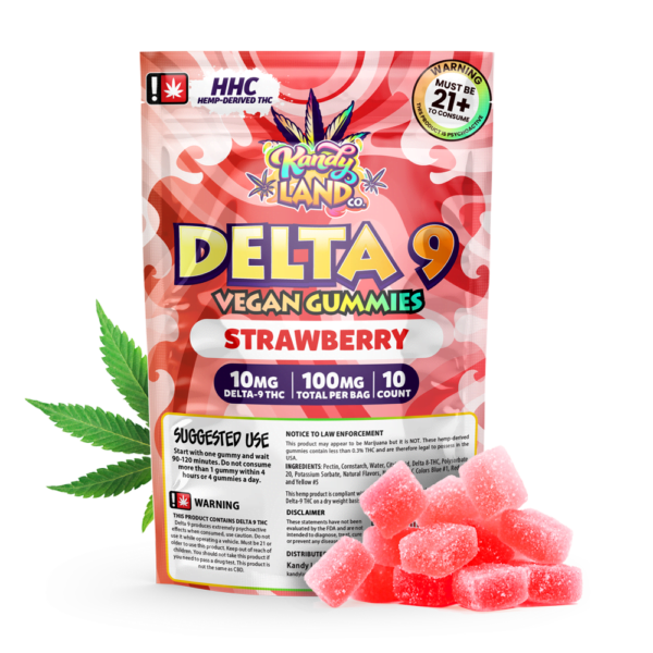 Vegan Cannabis Infused | Delta-9 Gummies | Strawberry | 150mg